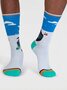 Heren sokken biologisch katoen seaside - azure blue