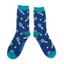 Bamboe sokken heren tennis - navy