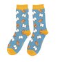 Bamboe sokken dames boeken - blauw