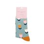 Bamboe sokken dames tulpen - duck egg