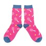 Bamboe sokken dames tennis - hot pink