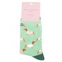 Bamboe sokken dames pups in coats - mint