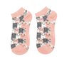 Bamboe sneakersokken dames katten - dusky pink