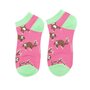 Bamboe sneakersokken dames luiaards - hot pink