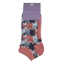 Bamboe sneakersokken dames katten - dusky pink