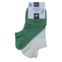 Enkelsokken dames katoen Abby 2-pack - groen - wit