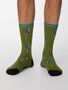 Bamboe sokken heren  papegaaien - olive green