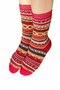 Alpaca sokken met motief hut - rood