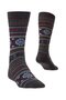 Apu Kuntur - alpaca sokken heren jacquard - grijs blauw