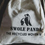 Swole Panda - gevlochten riem - zwart