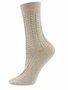 Ewers katoenen sokken dames ribbed - beige melange