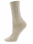 Ewers katoenen sokken dames ribbed - beige melange mt 35-38