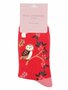 Bamboe sokken dames uilen herfst - rood