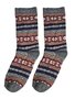 Alpaca sokken met motief fiesta - grijs