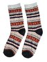 Alpaca sokken met motief fiesta - wit