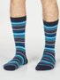 Bamboe herensokken Watson stripe - dark navy