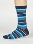 Bamboe herensokken Watson stripe - dark navy