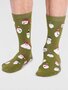 Kerstsokken heren kerstman Alfredo - lichen green