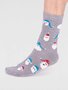 Kerstsokken heren kerstman Alfredo - grey marle
