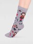 Kerstsokken dames notenkraker - grey marle