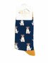 Bamboe sokken heren mini Jack Russell Terriër honden - navy