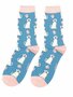 Bamboe sokken dames happy labradors honden - blue