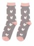 Bamboe sokken dames kippen - grijs