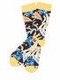 Tranquillo damessokken katoen tropische print – blauw