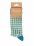 Tranquillo damessokken met vierkantjes - topaz groen mt-39/42