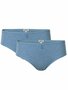 Dames slips 100% katoen Rasina 2-pack - blauw