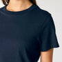 Saar T-shirt dames biologisch katoen - navy