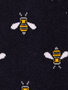 Swole Panda - bamboe sokken heren bijen - navy