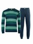 Living crafts heren pyjama set katoen Bob - atlantic sea  - mt XXL