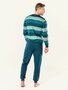 Living crafts heren pyjama set katoen Bob - atlantic sea  - mt XXL