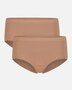 Bamboe hipster naadloos Sophie 2-pack - almond
