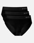 Bamboe slip naadloos Belle 3-pack - zwart