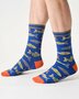Bamboe sokken heren vissen – deep blue