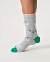Bamboe dames sokken met fietsen – grey marl