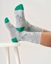 Bamboe dames sokken met fietsen – grey marl