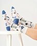 Bamboe sokken dames tuinieren – stone white