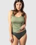 Dames slips 100% katoen Rylie 2-pack - fog green kaki