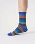 Thought bamboe gestreepte herensokken – deep blue