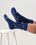 Thought bamboe damessokken sterren - midnight blue