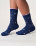 Thought bamboe damessokken sterren - midnight blue
