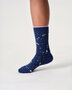 Thought bamboe damessokken sterren - midnight blue
