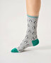 Thought bamboe damessokken pinguïns - grey marl
