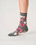 Thought bamboe damessokken hartjes - dark grey marl