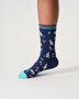 Dames sokken bio-katoen katten - midnight blue
