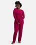 Bamboe dames pyjama set lange mouwen Nina - bordeaux