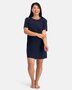 Bamboe dames nachthemd korte mouw Nora – navy